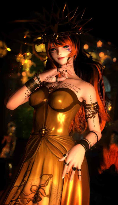 Leo Golden Dress