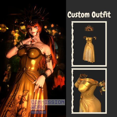 Ornate Gold Dress Set